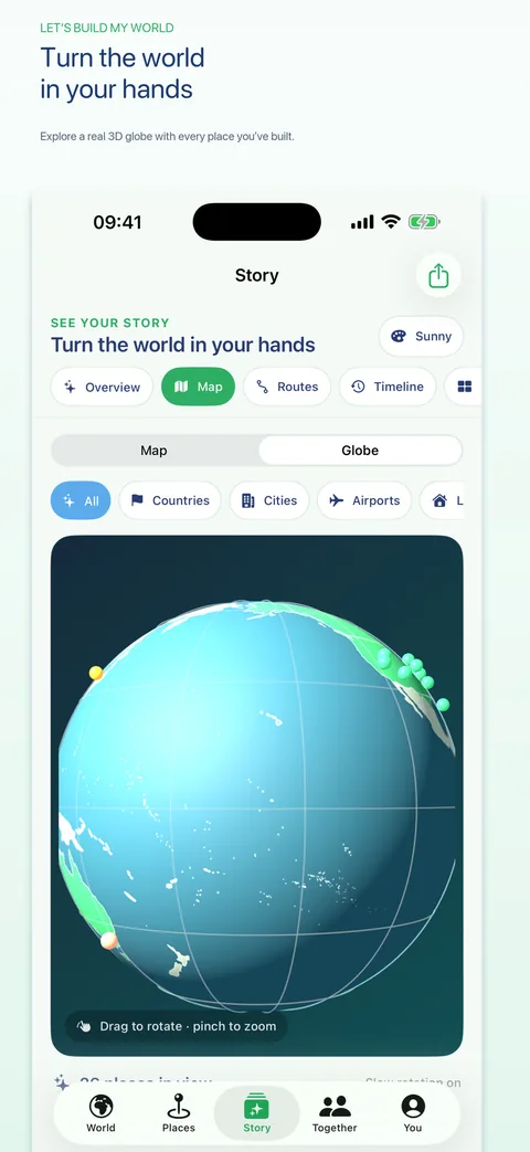 My World interactive 3D globe