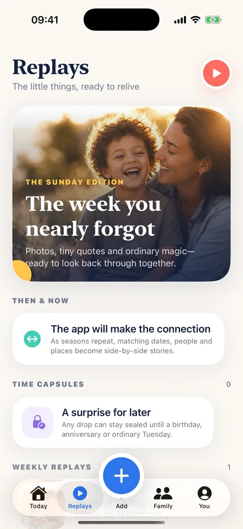 Weekly Replays in Family Memories