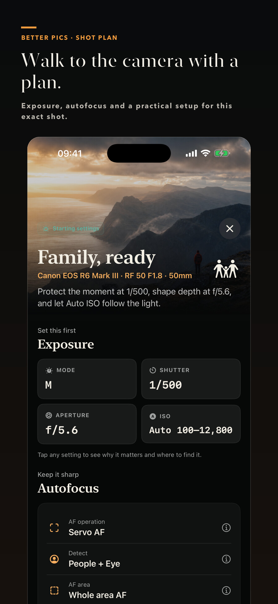 Let’s Build Better Pictures guided camera plan