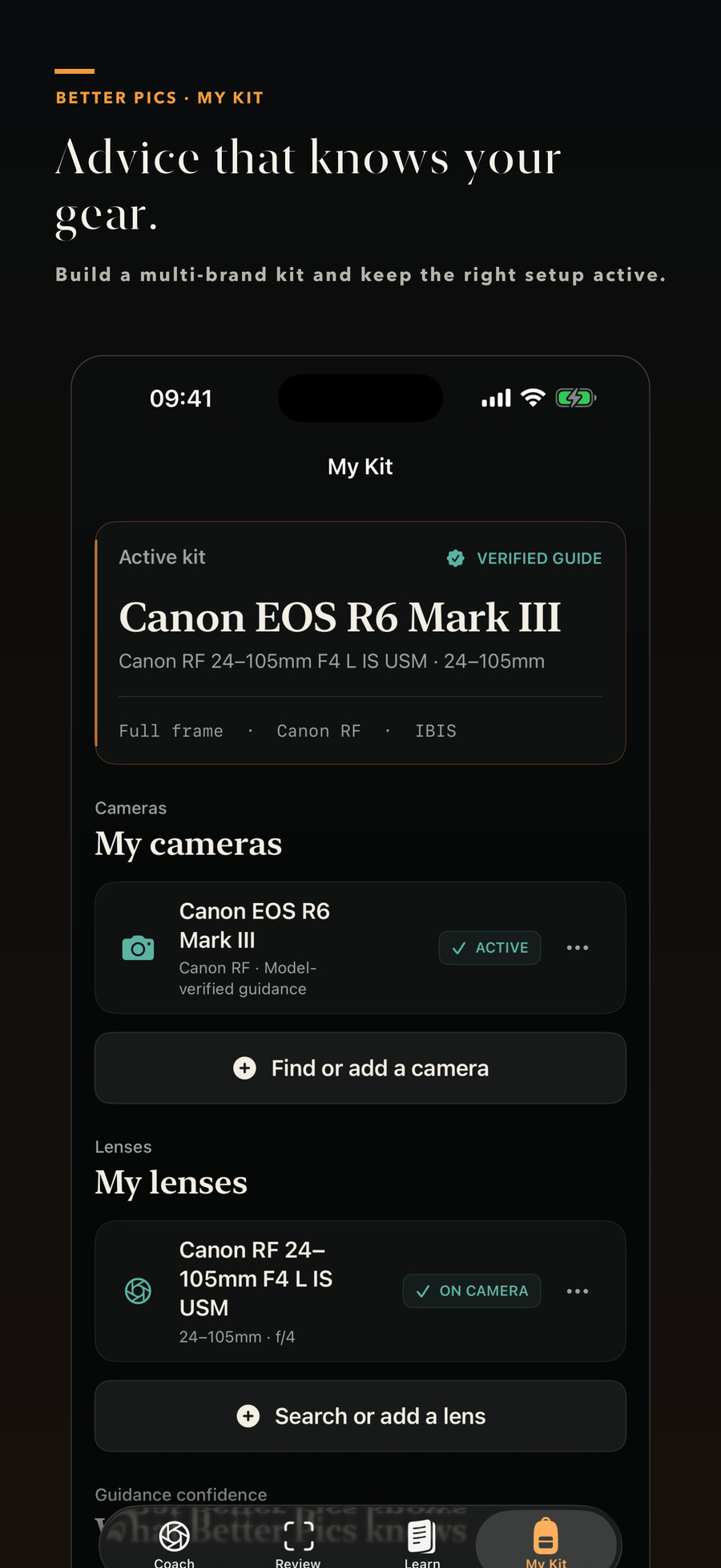 Better Pictures multi-brand camera kit