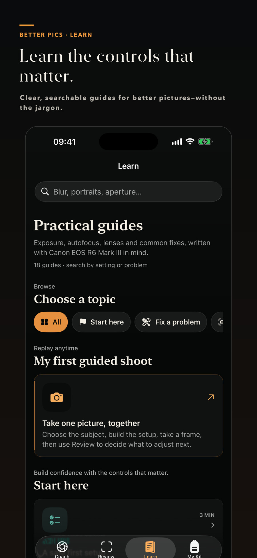 Better Pictures practical photography guides