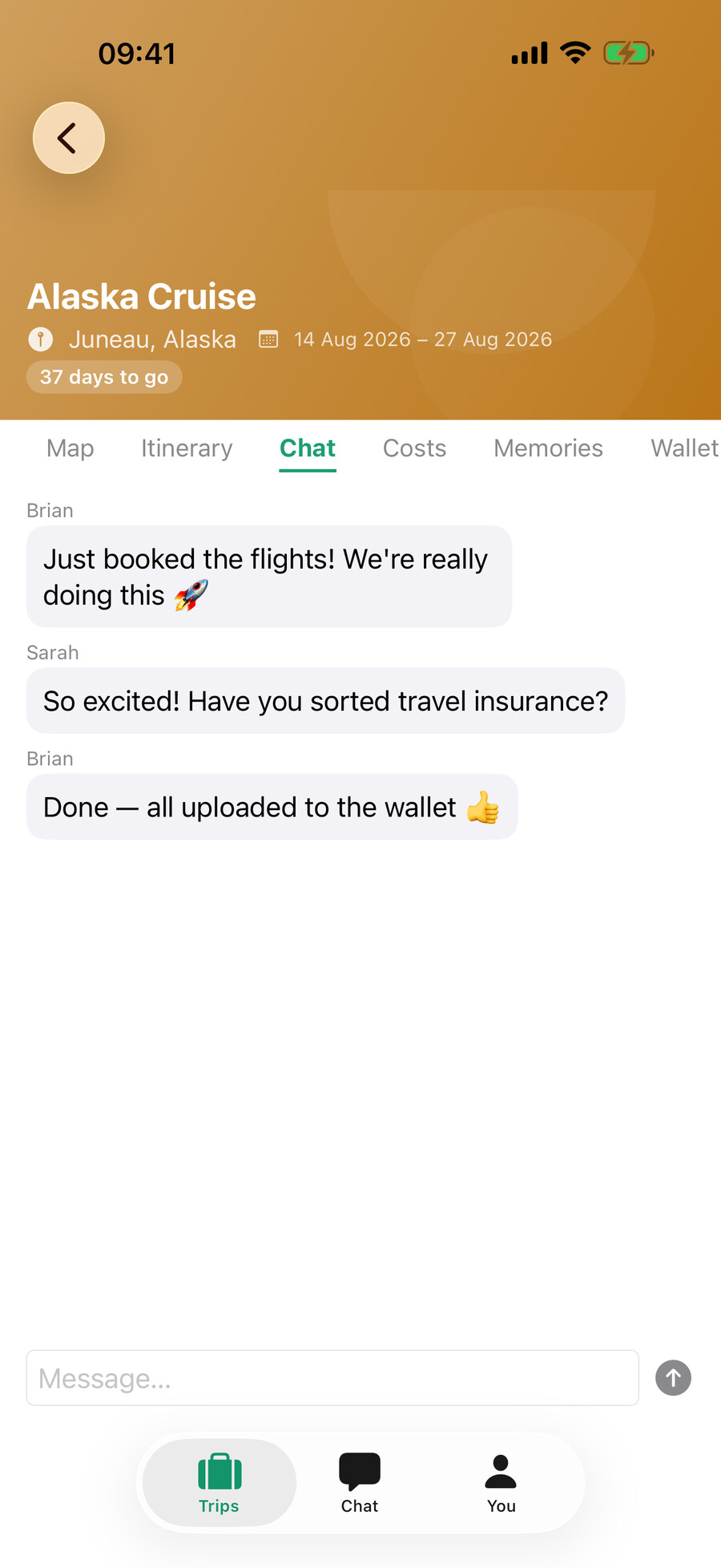 Family Trips family chat