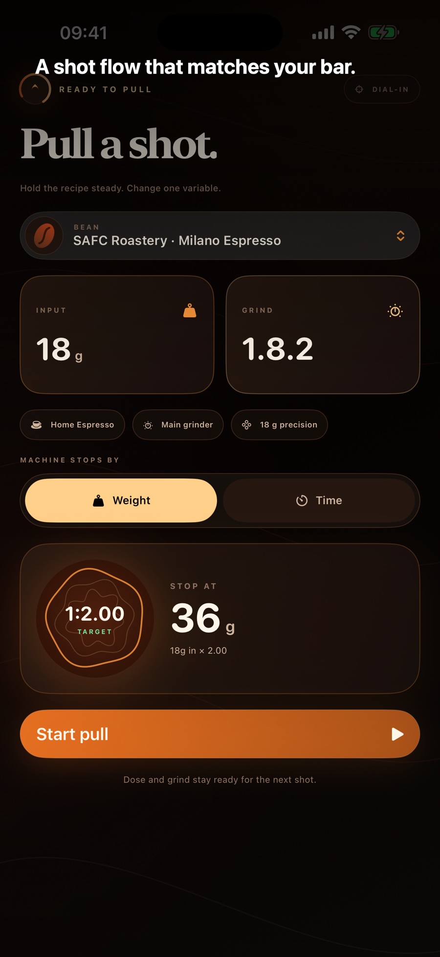 Better Coffee guided shot workflow