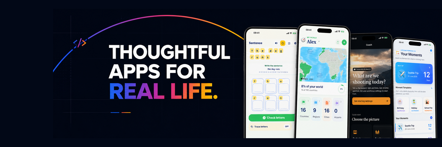 Let’s Build Apps HQ X header featuring four current app screens